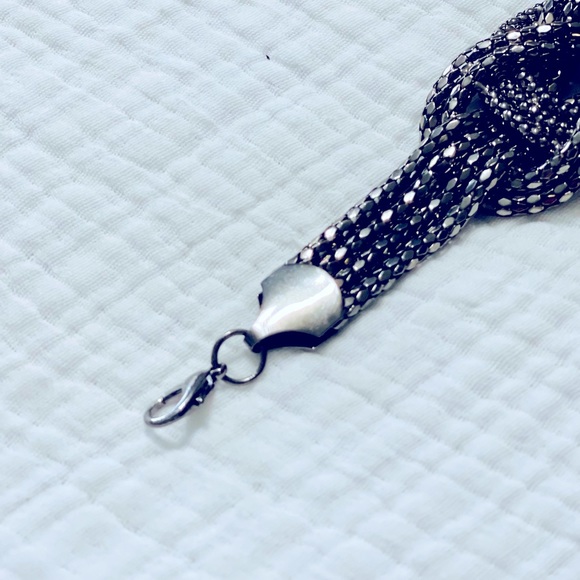 Nordstrom Knotted Chain Bracelet Silver/Chrome ONE SIZE NWOT - Picture 8 of 14